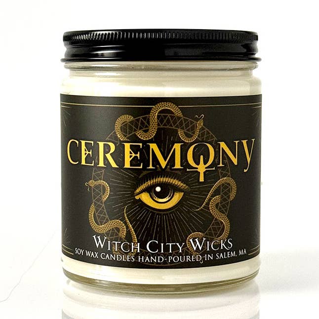 Bougie de Cérémonie - bois de santal, musc + ambre pour la vente par Witch City Wicks