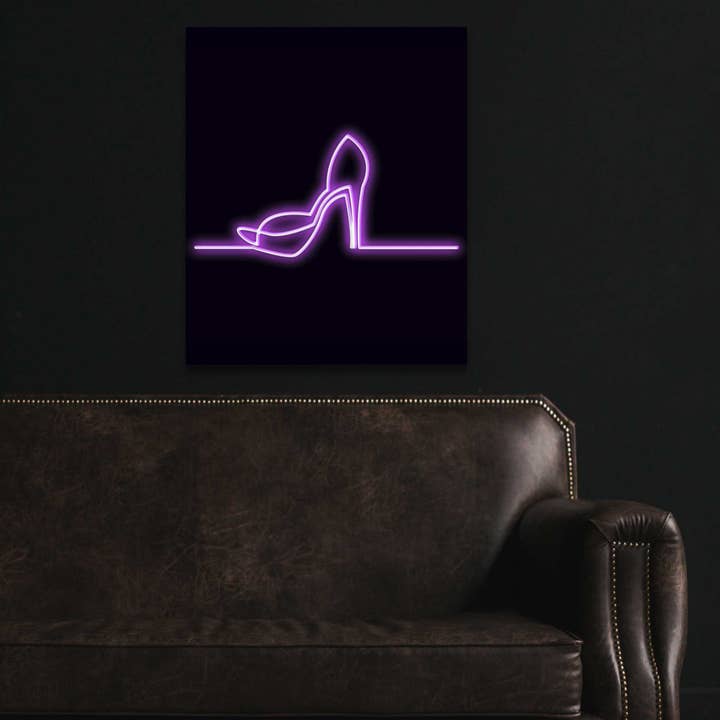 LED Neon Sign ELEGANT SHOE with remote control for wholesale by Mad About Neon