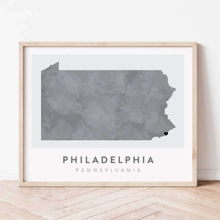 Philadelphia, Pennsylvania Map for wholesale by Backstory Map Co.