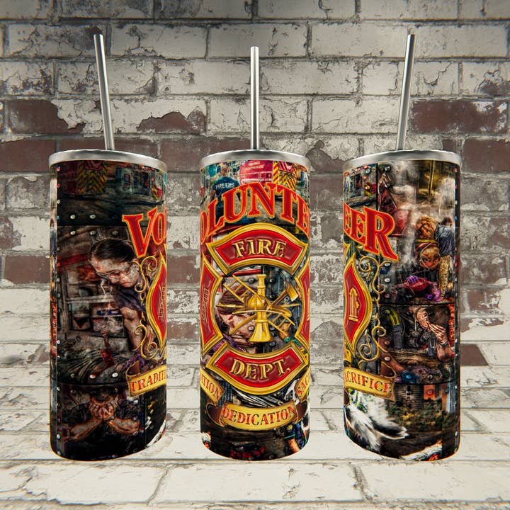 Volunteer Fire Dept Tumbler for wholesale by Triple D's Tumblers n More