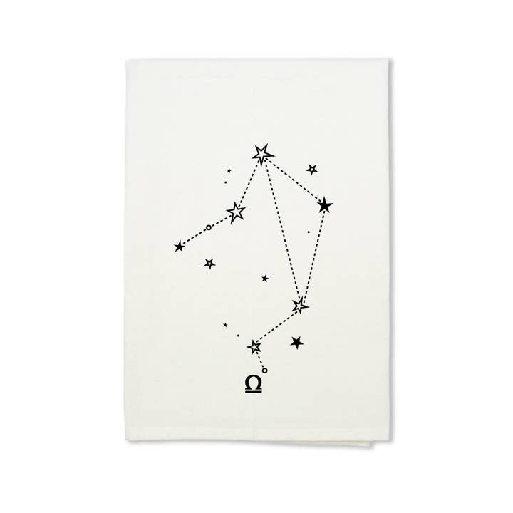 Torchon en coton bio signe du zodiaque pour la vente par eleventy-five