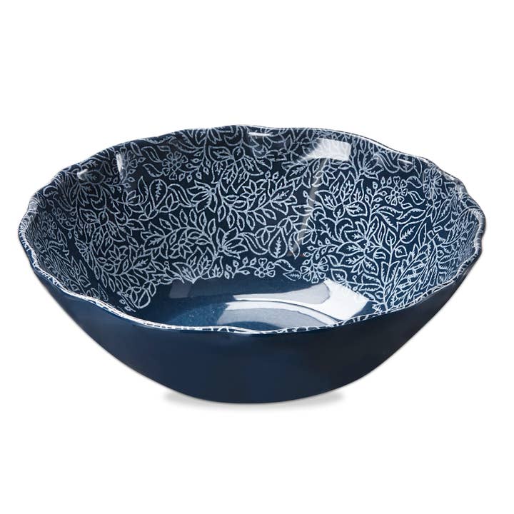 Haisley Melamine Serving Bowl Blue Multi Summer for wholesale by tag