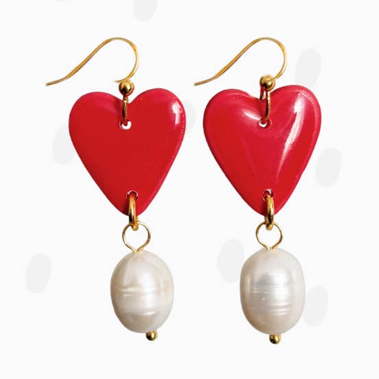 Acryl Statement Oorbellen - Valentijnsdag Be Mine Babe voor wholesale door Pieces of Blonde