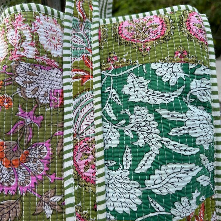 GYPSY STUDIO - Wholesale Shoulder Bag - Women's - Patchwork Cotton Quilted Women's Shoulder Bag Shopping Bags