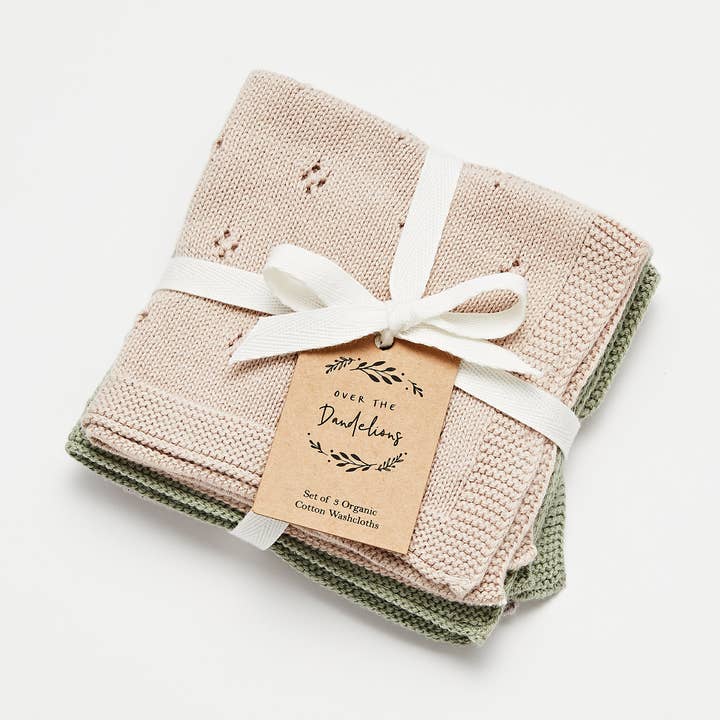 Set med tvättlappar i ekologisk bomull Fawn för wholesale av Over the Dandelions