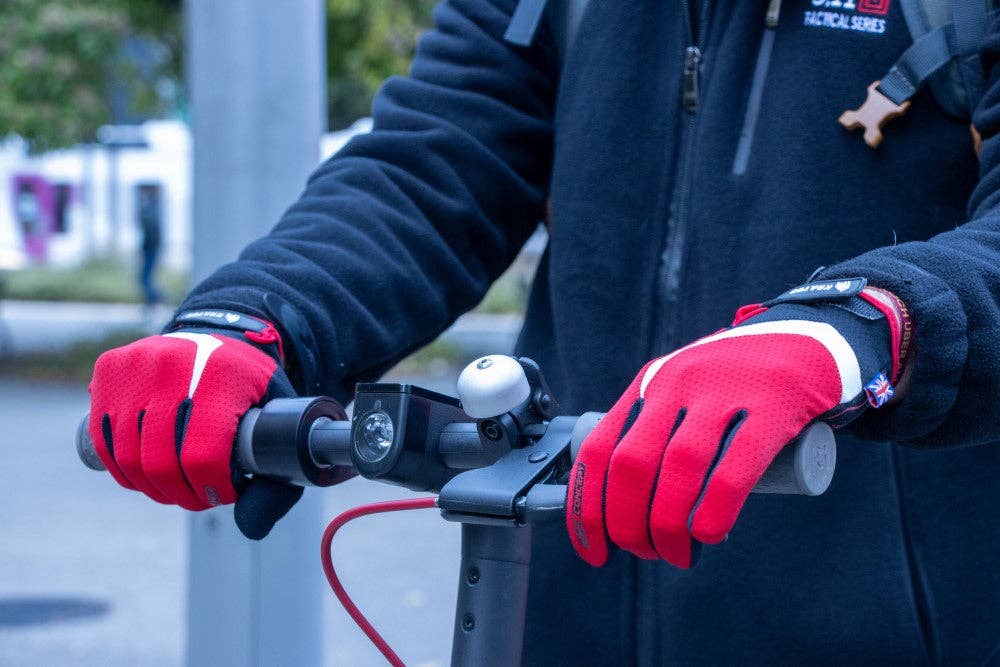 Kratos - Wholesale Gloves - Unisex - Mountain Biking Gloves | Full Finger Padded Cycling Gloves - RED6