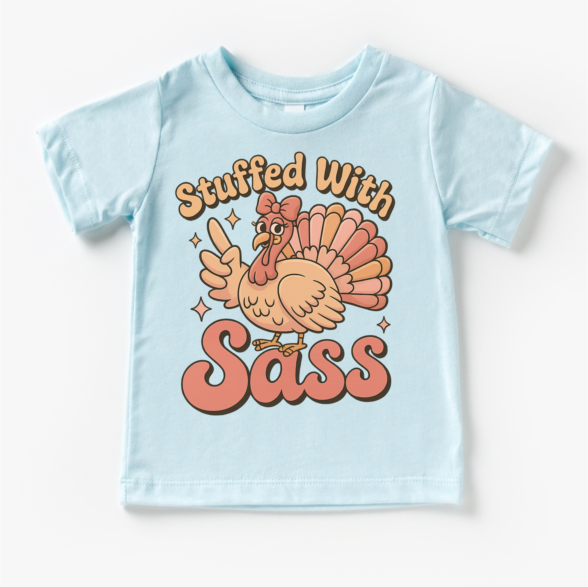 Madi Moosh - Wholesale Screen Printed T-Shirt - Kids - Stuffed With Sass Thanksgiving T-Shirt - Turkey Tee2