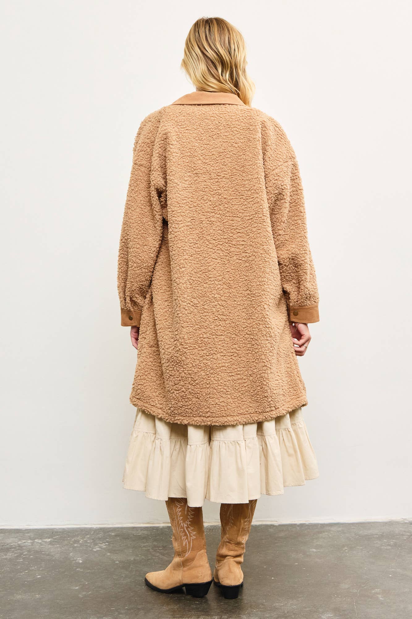 LATTE BOUCLE TEXTURED JACKET for wholesale on Faire3