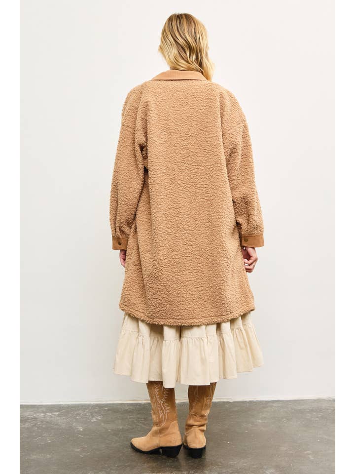 LATTE BOUCLE TEXTURED JACKET for wholesale on Faire3