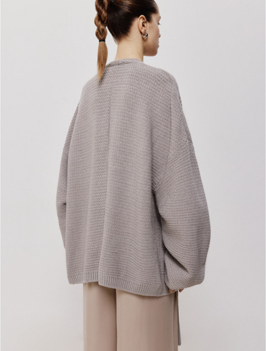 Nenya Fashion Limited – Großhandel Strickjacke – Damen – Oversized Cardigan Ruby für Damen aus strukturiertem Stoff6