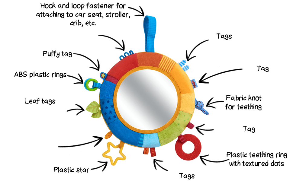 HABA USA - Wholesale Crinkle Tag Toy - Baby - Rainbow Discovery Mirror3