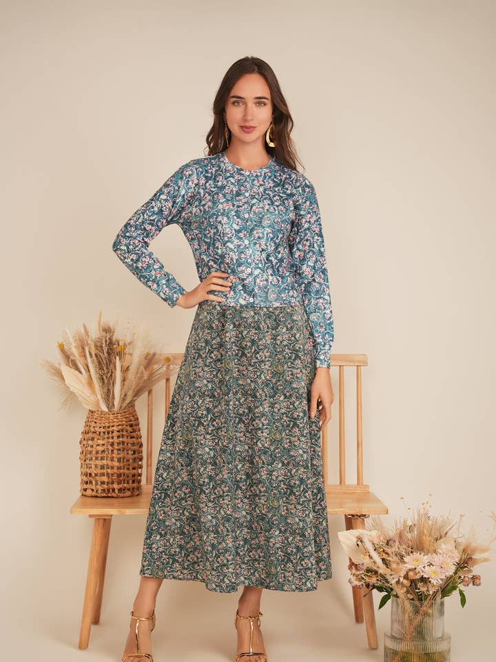 Ensemble pull maxi imprimé pour la vente par Hush.Shop