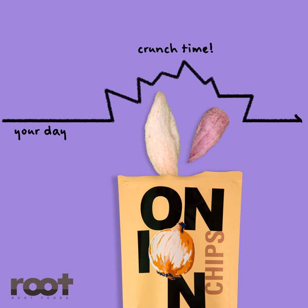 Root Foods - Wholesale Chips - Onion – Inner Case - 6 bags7