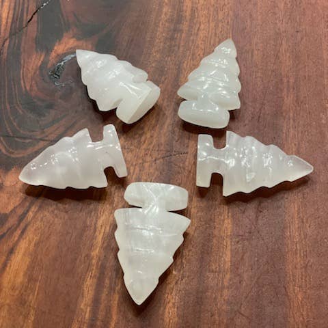 Bespell & Co. - Wholesale Spiritual Stone/Crystal - Mangano Calcite Spiritual Stone Holiday Tree2