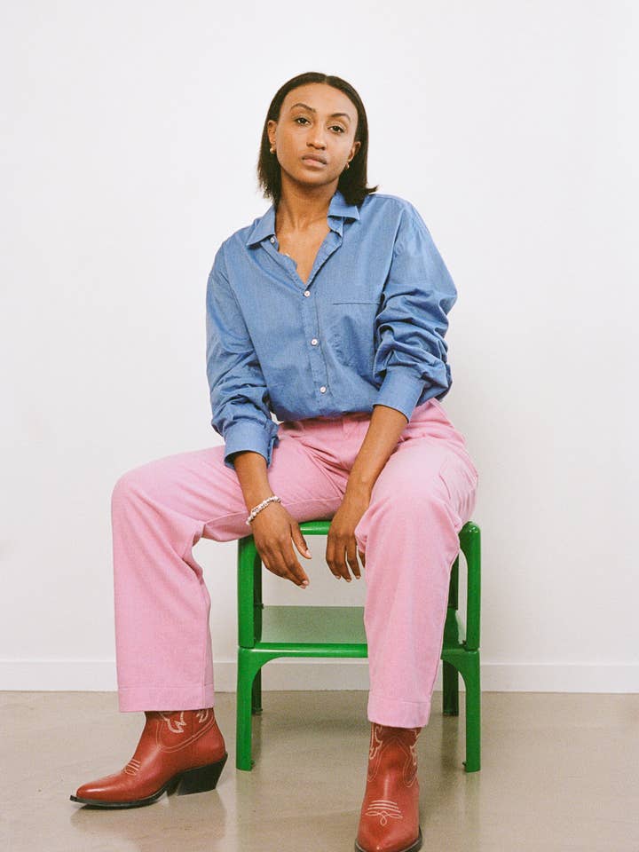 Simon lilac pants for wholesale by Pulpe