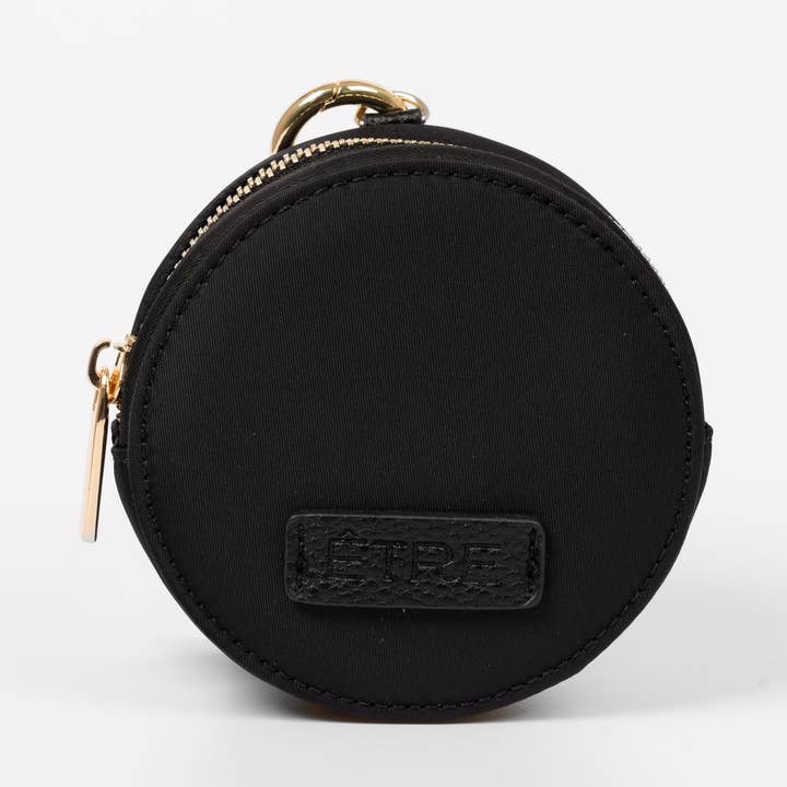 Finley Round Coin Purse - Black, Nylon for wholesale by ÊTRE