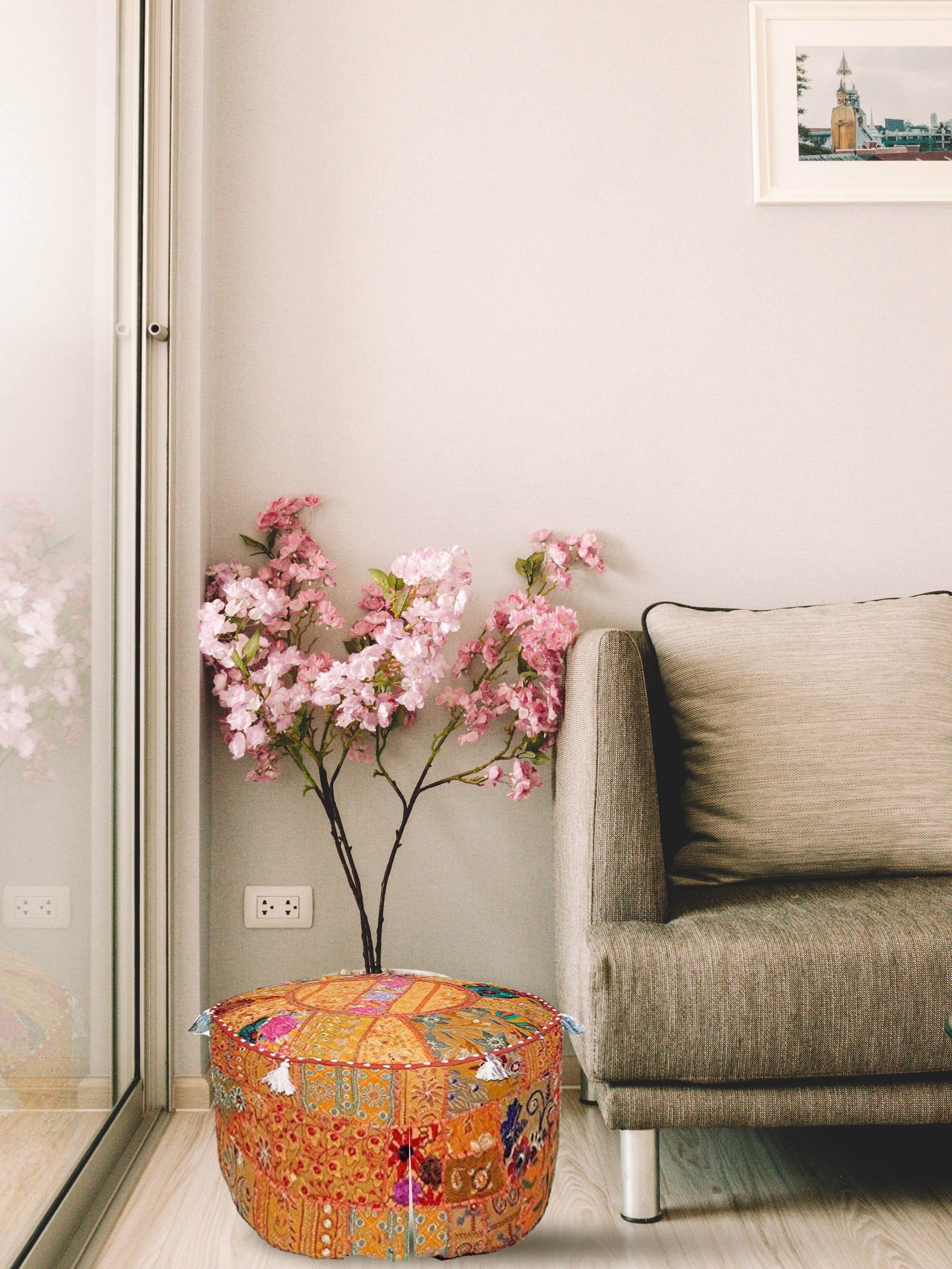 Aakriti Inc. - Wholesale Pouf - Aakriti Gallery Indian Pouf Footstool Ethnic Pouf Cover25