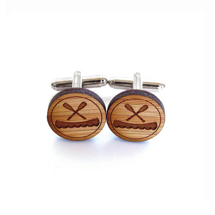 Cabin + Cub - Wholesale Cufflinks - Bamboo Cufflinks - Canoe1