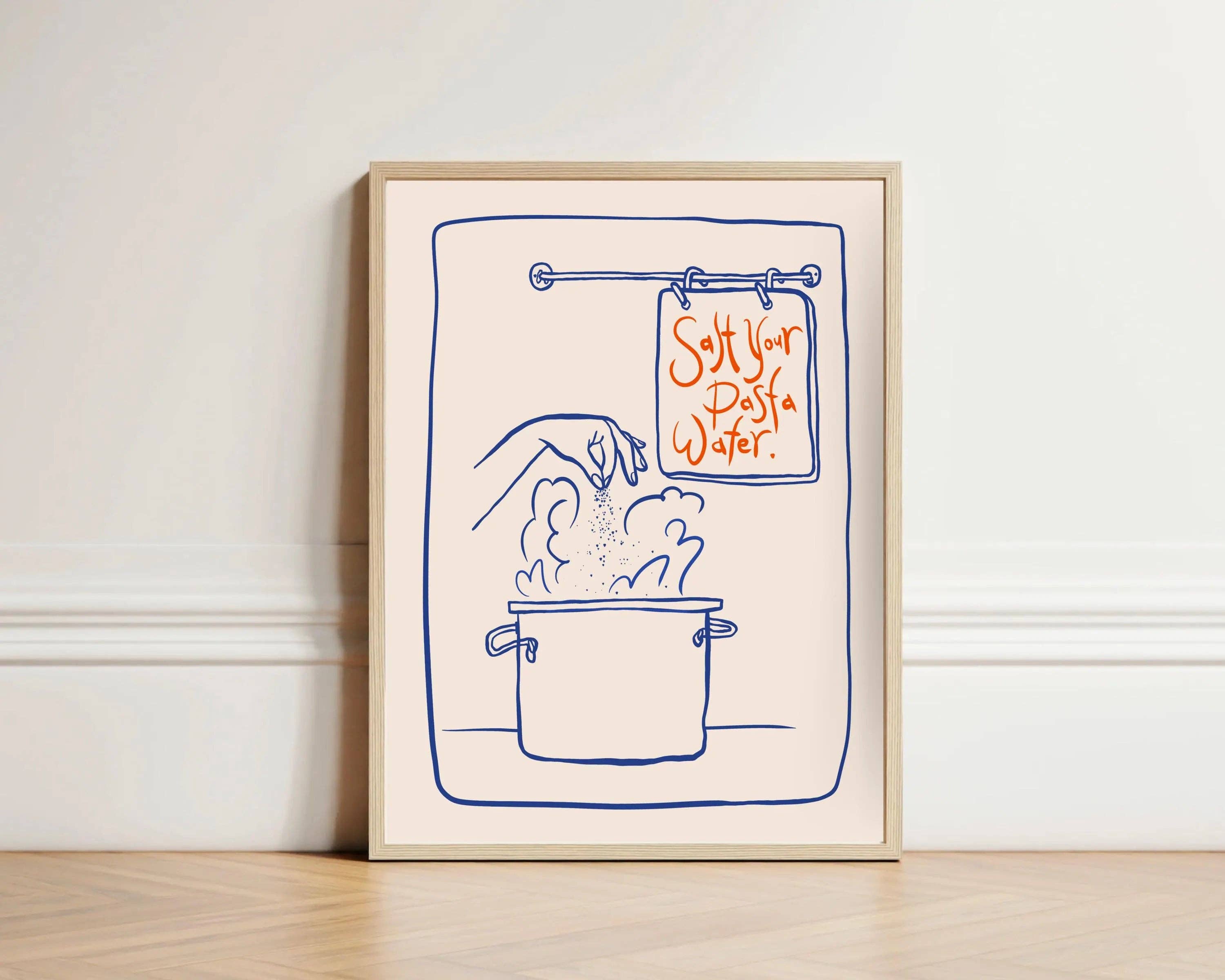 Olive Street Collective - Wholesale Art Print - Salt Your Pasta Water Print4