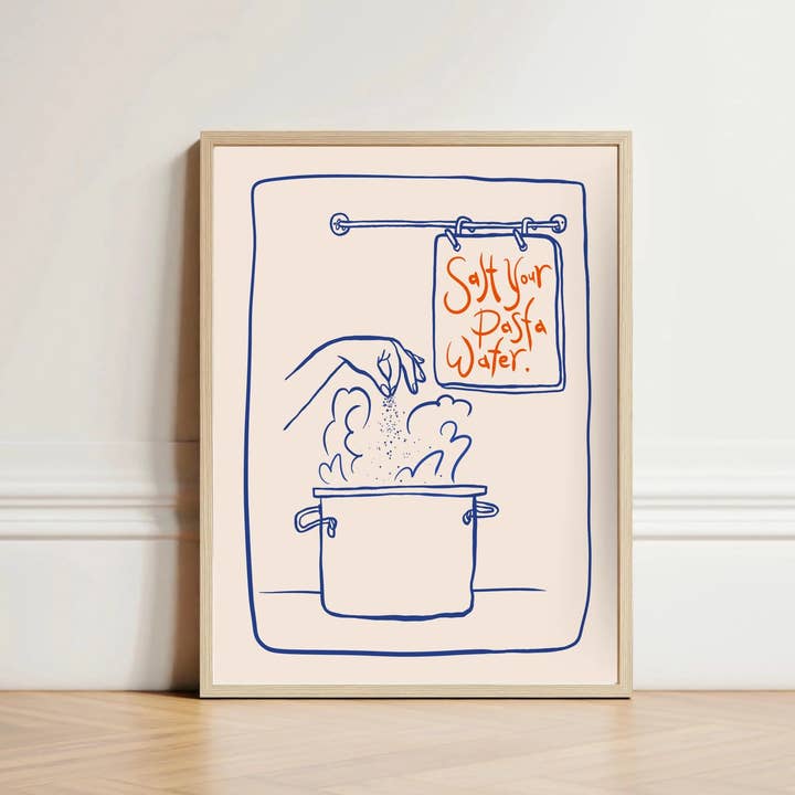 Olive Street Collective - Wholesale Art Print - Salt Your Pasta Water Print4