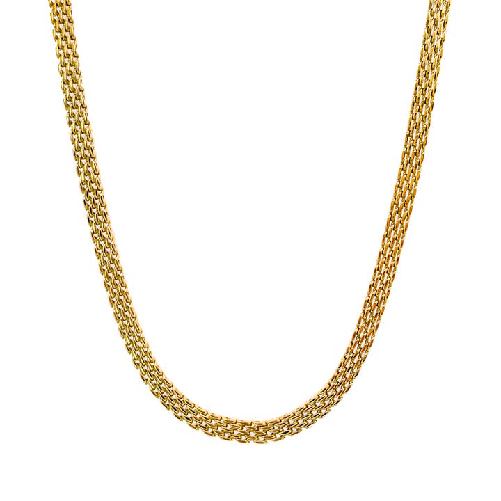 Eva Vintage Mesh Chain Necklace for wholesale by Lumini Jewelry