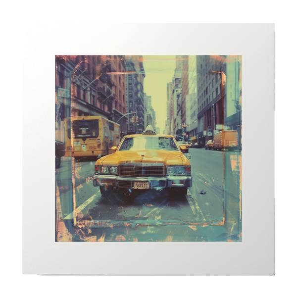 Vintage Taxi Photography Print for wholesale by Artificial Ink