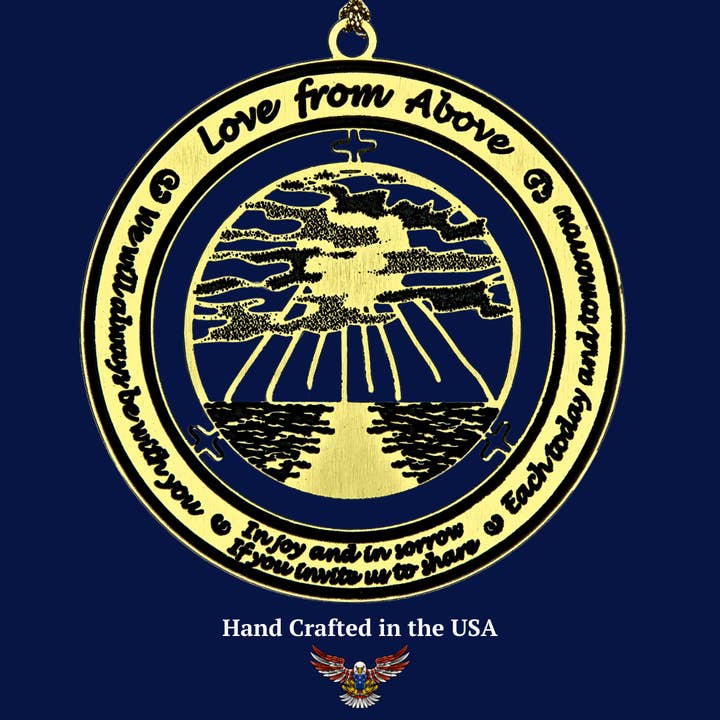 Love From Above Ornament & bookmark Hand Crafted in the USA for wholesale by Merry Christmas From Heaven