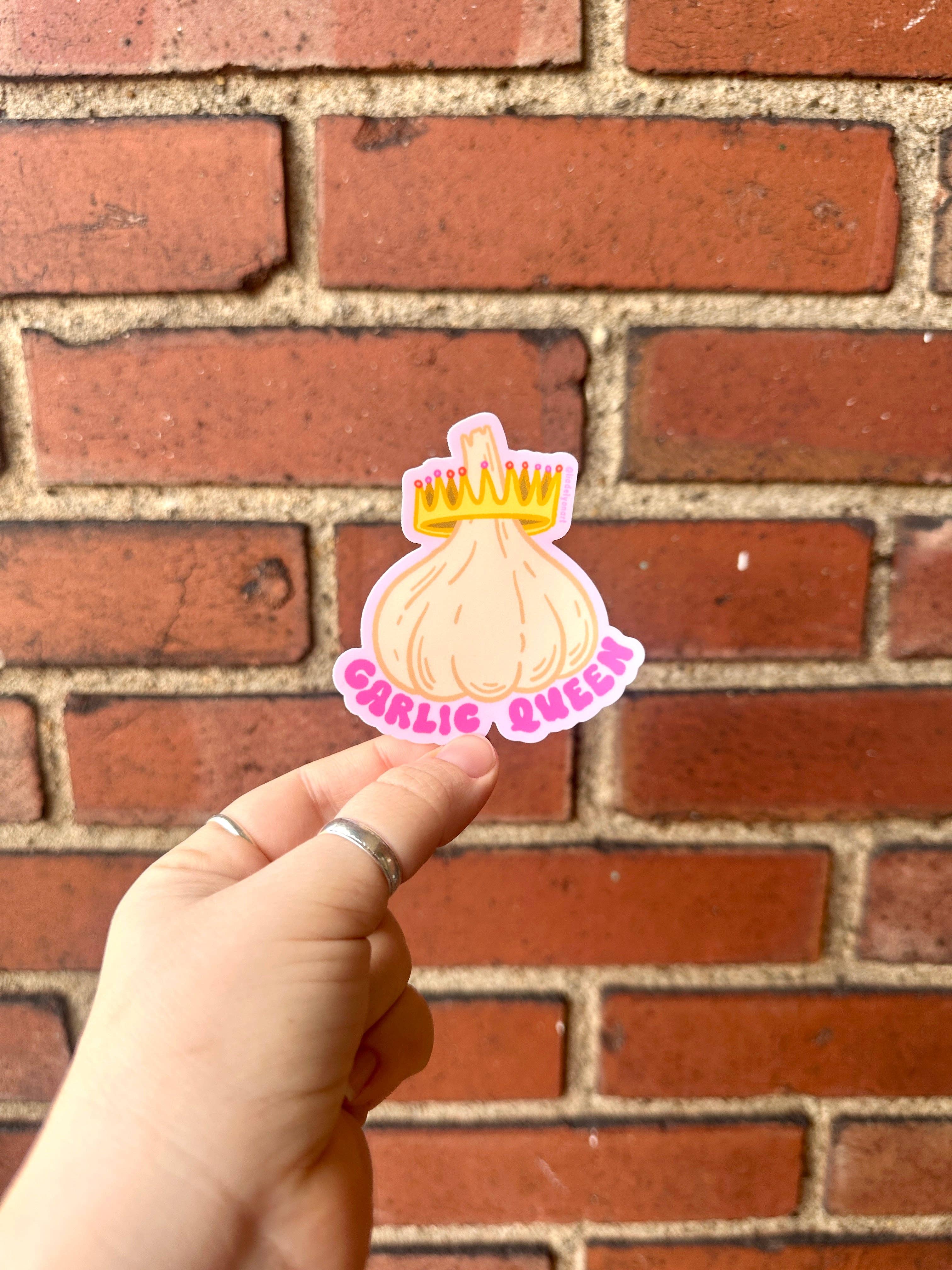 liadelyonart - Wholesale Sticker - Garlic Queen Vinyl Sticker, 3x2.85 in.9