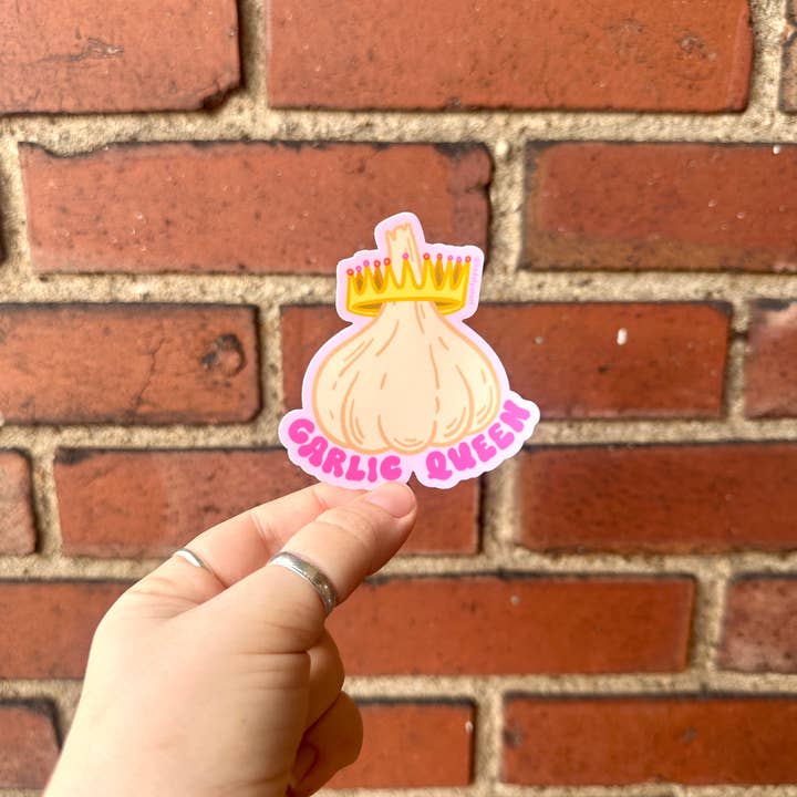 liadelyonart - Wholesale Sticker - Garlic Queen Vinyl Sticker, 3x2.85 in.9