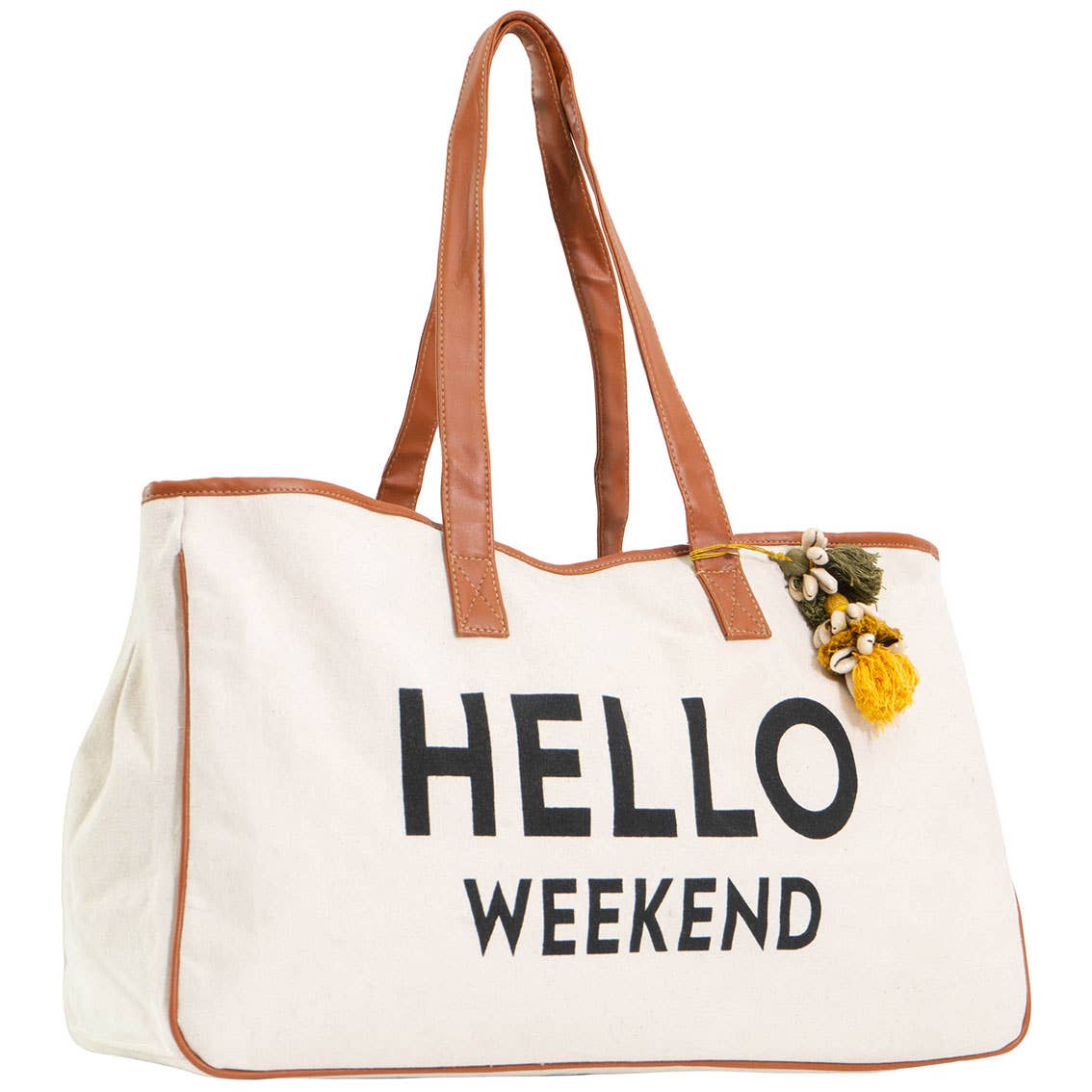 Magid – Engroshandel Tote bag - Dame – Magid Canvas Slogan Tote „HELLO WEEKEND“1
