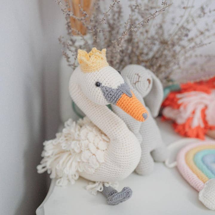 BEBEMOSS, LLC - Wholesale Stuffed/Plush Toy - Kids & Baby - Stuffed animal toy, swan, organic cotton