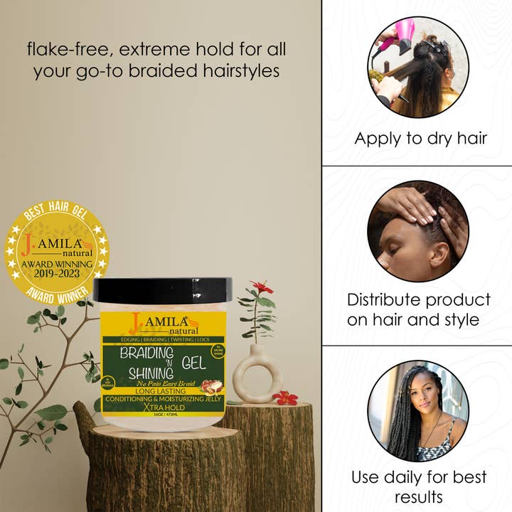 UB BRANDS INC - Wholesale Hair Styling Gel/Mousse - J. Amila Award-Winning Braiding ‘N Shining Gel Extreme Hold4
