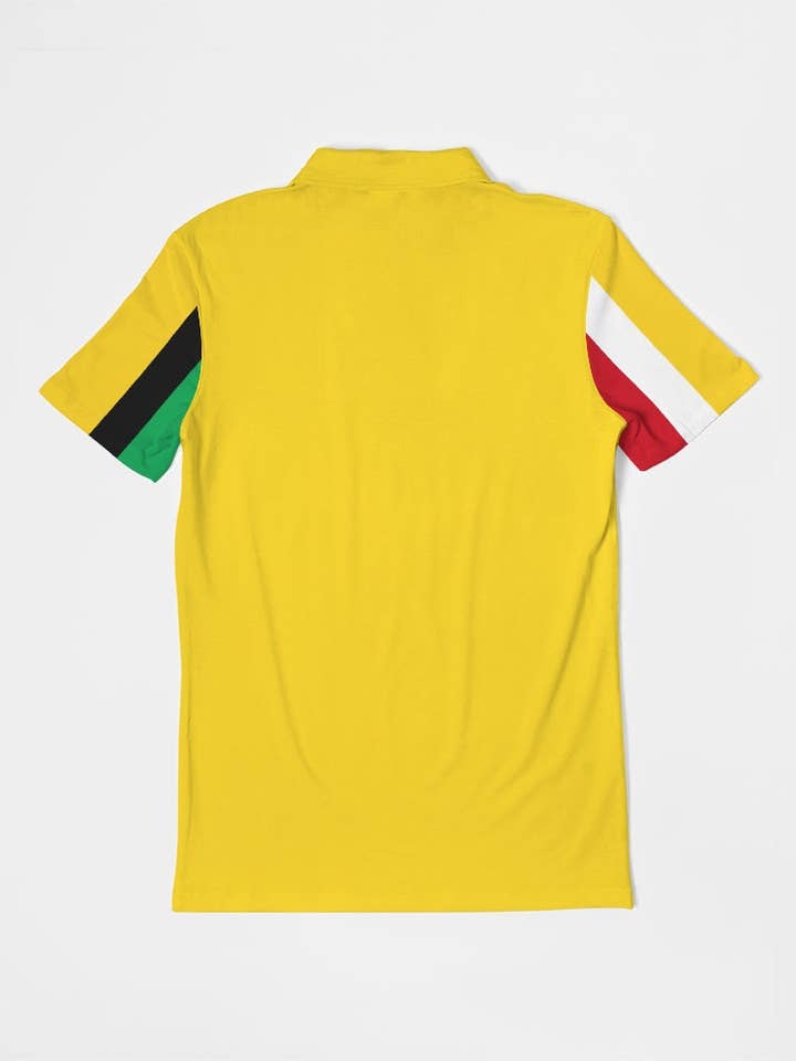 Gold Guyanese Swag™ Kurzarm-Poloshirt für Herren, schmal geschnitten für den Großhandel von Guyanese Swag
