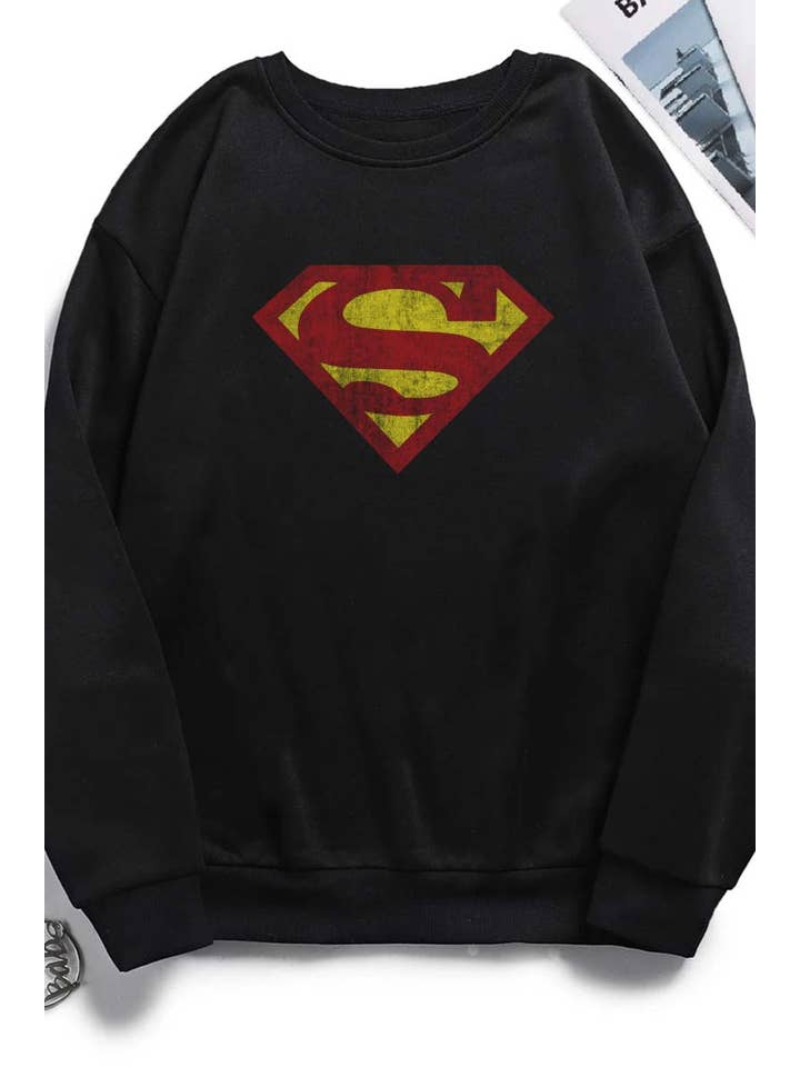 HARANG - Wholesale Graphic sweatshirt – Women’s - M7712-SW SUPER graphic sweatshirts1