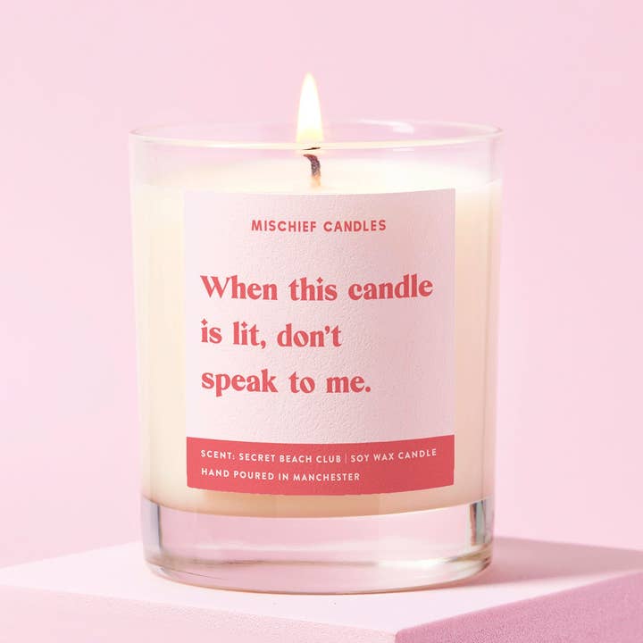 Mischief Candles - Wholesale Jar/filled candle - Funny Don't Speak to Me Friendship Gift For Her Funny Candle0
