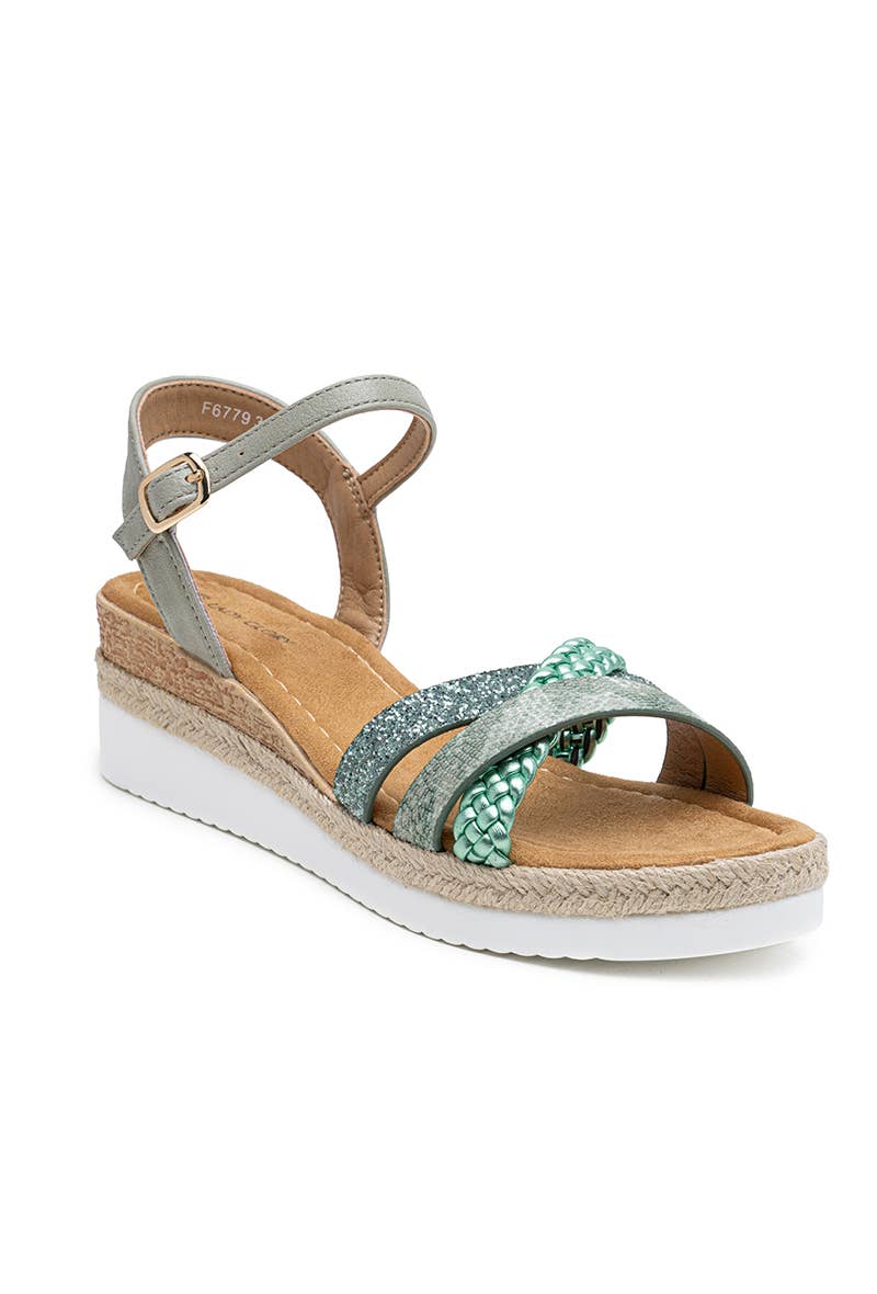 LADY GLORY – sandálias - Mulher por atacado – Sandálias compensadas com tiras entrançadas9