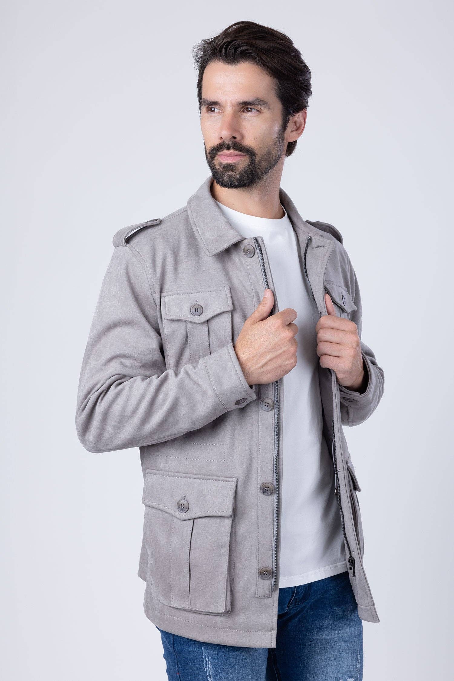 BARABAS - Venta al por mayor Chaqueta - Hombre - Chaqueta bomber de invierno de terciopelo con 4 bolsillos para hombre 4BH867