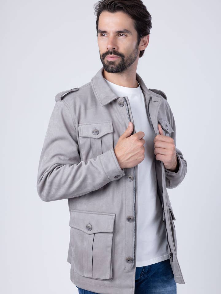 BARABAS - Venta al por mayor Chaqueta - Hombre - Chaqueta bomber de invierno de terciopelo con 4 bolsillos para hombre 4BH867