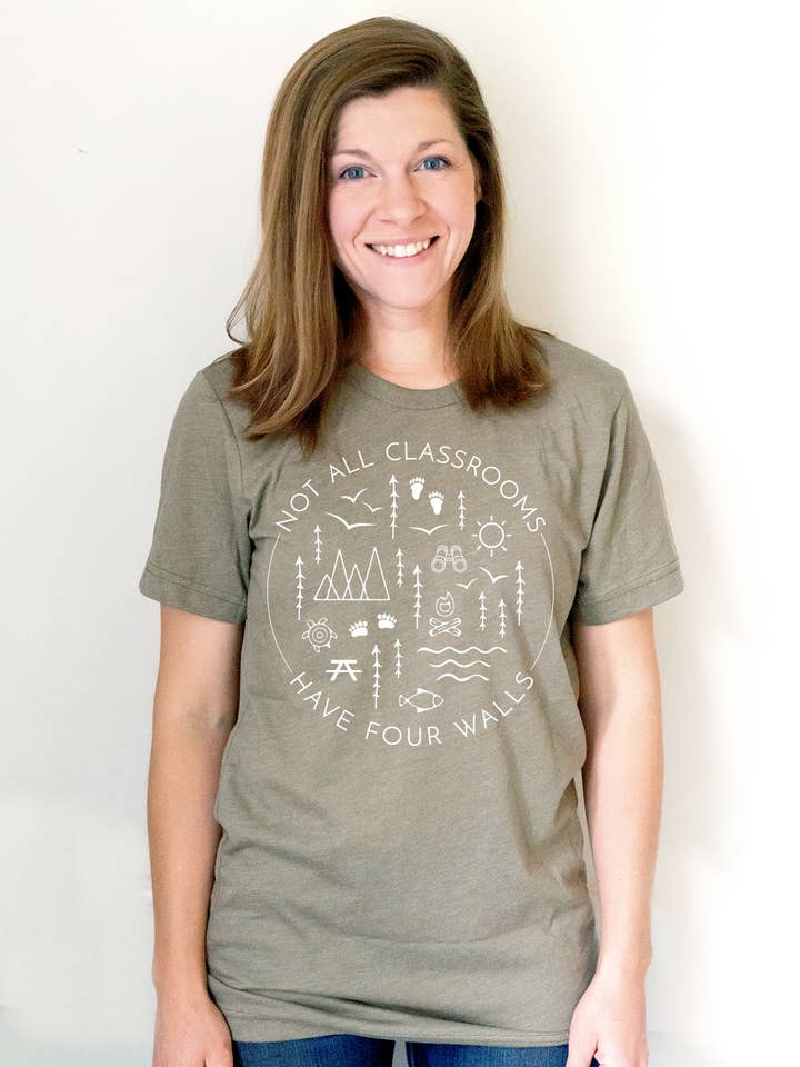 Nature Supply Co - Wholesale Screen Printed T-Shirt - Women's - Not All Classrooms Have Four Walls Graphic Tee for Women0