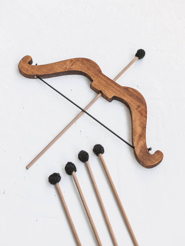 Wooden kids archery set, bow and arrows for pretend play for wholesale by Woodinout