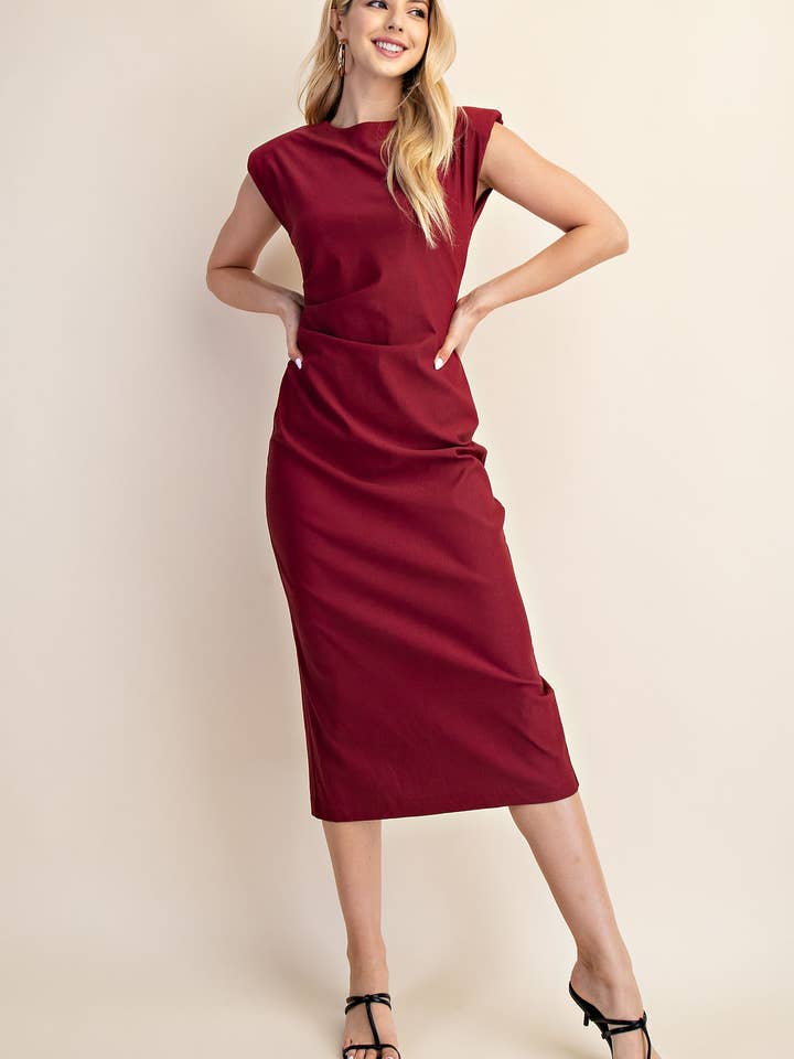 Round Neck Sleeveless Midi Dress for wholesale by Glam