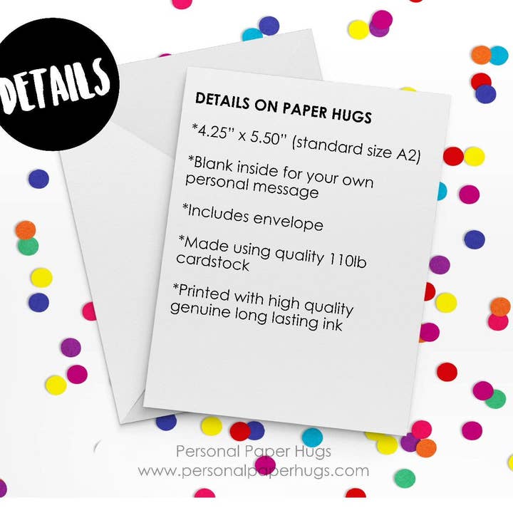 Personal Paper Hugs - Wholesale Thinking of You Card - Funny Greeting Card for Mom Tribe Friend or New Mom, Encouragement Card, Thinking of You Card2