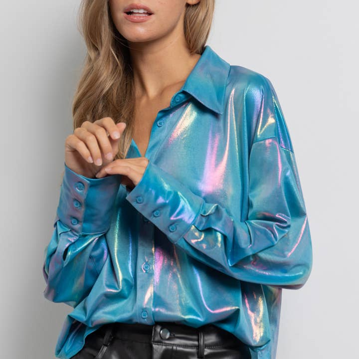 IT2602- Rainbow Long Sleeve Button Up Blouse Shirt and other Purchase Wholesale orecchini plexiglass. Free Returns & Net 60 Terms on Faire trending on Faire.