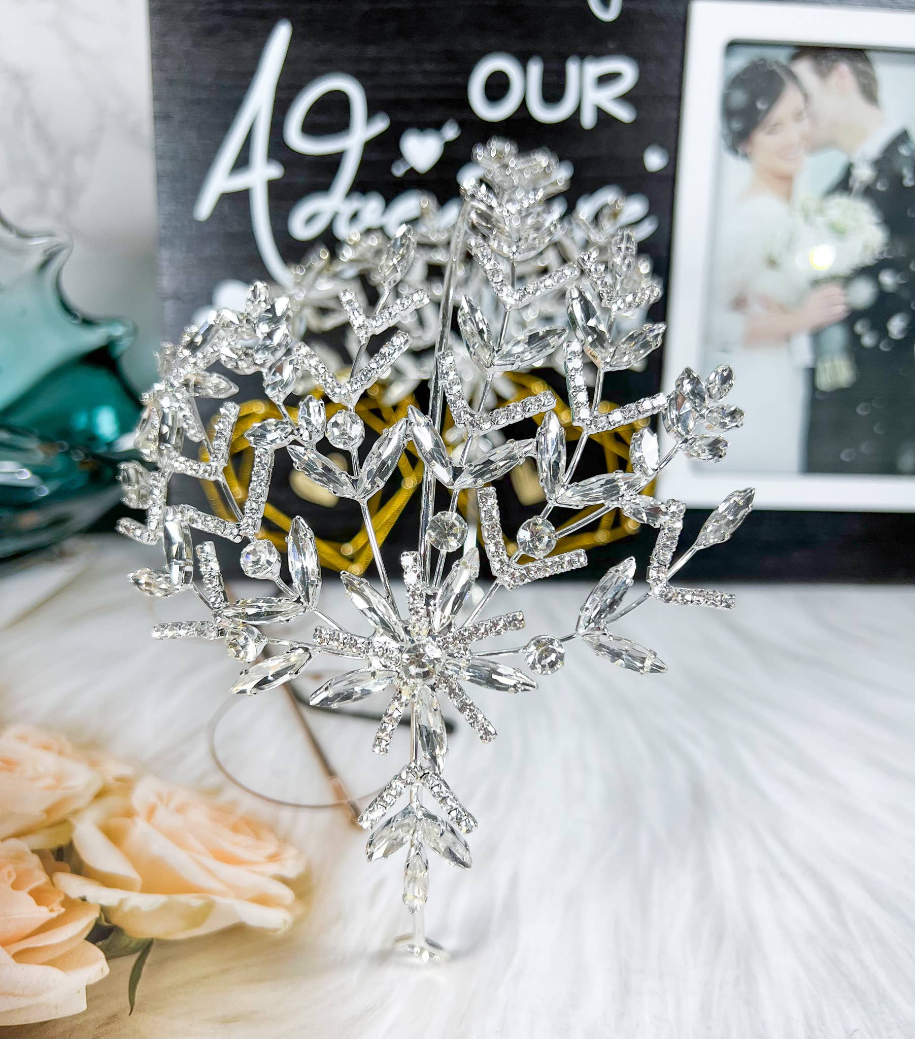 Happy Dream Gifts - Wholesale Fashion Headband - Women's - Crystal Bridal Silver Headband, Crystal Bridal Hairpiece3