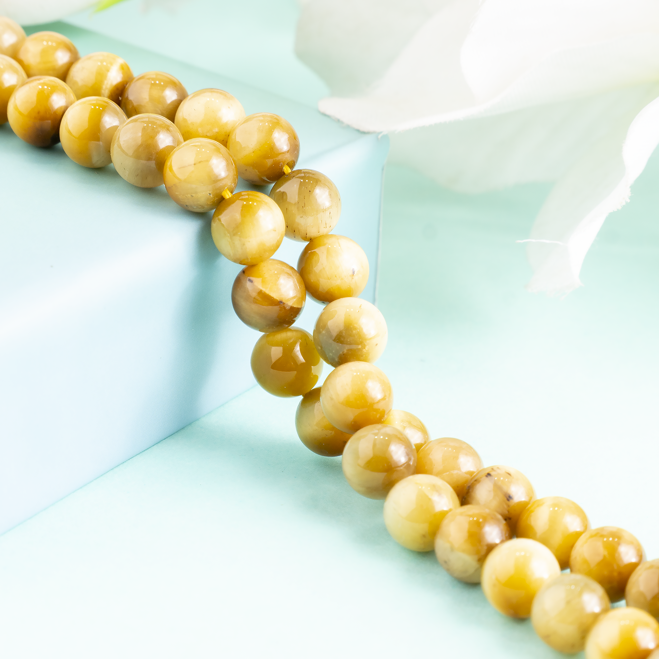 Soothing Crystals Beads - Wholesale Beads - Crystal Round Beads | Tiger Cats Eye Yellow | Gemstone Beads8