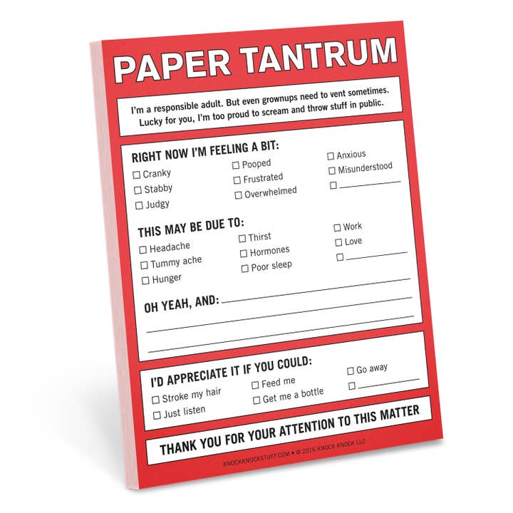 Knock Knock - Wholesale Notepad - Paper Tantrum Nifty Note Pad
