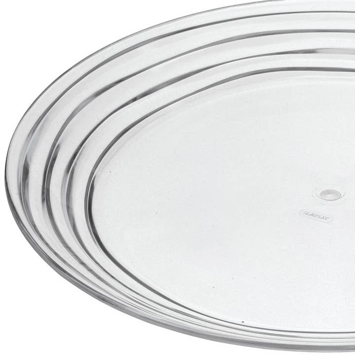 HomeRoots - Wholesale Dinnerware Set - Clear Four Piece Round Swirl Acrylic Dinner Plate Set2