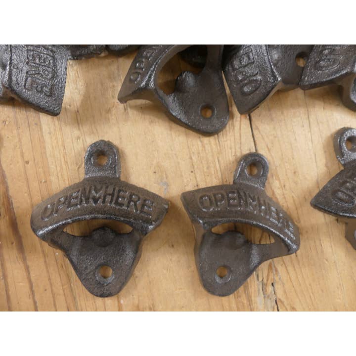 Midwest Craft House - Wholesale Bottle/Wine Opener - "Open Here": A Vintage-Styled Cast Iron Bottle Opener2