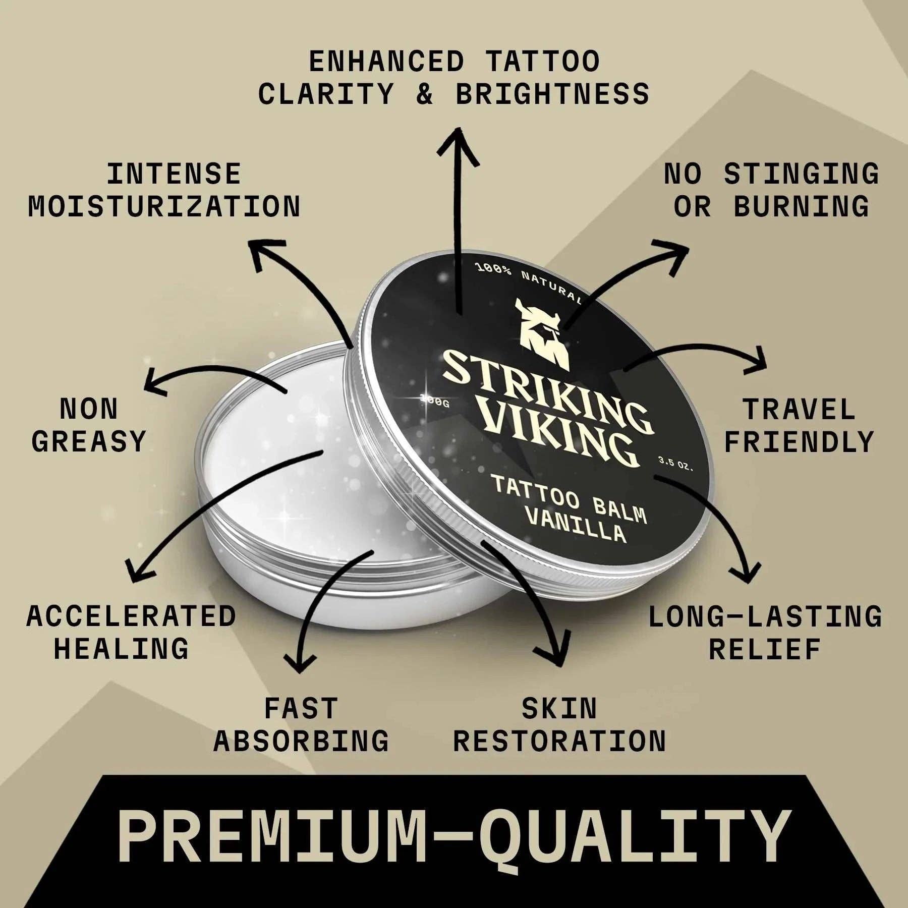 Striking Viking - Wholesale Tattoo Ointment/Care - Tattoo Balm - Vanilla4