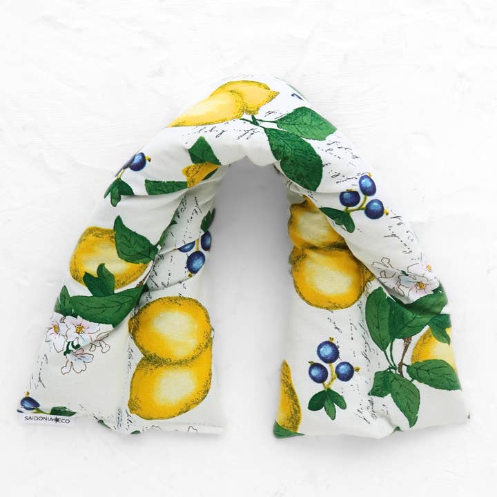 Enveloppement chauffant pour le cou et le corps | Coussin de refroidissement ⋆ Citrons pour la vente par SaidoniaEco